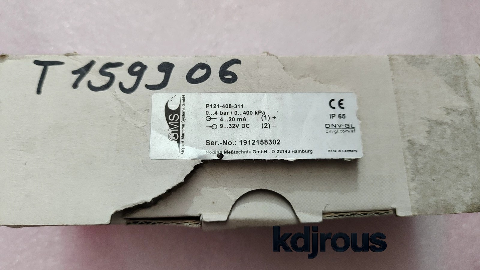 1PCS NEW GMS P121-408-311 Pressure sensor Via FedEx or DHL 1-year warranty！