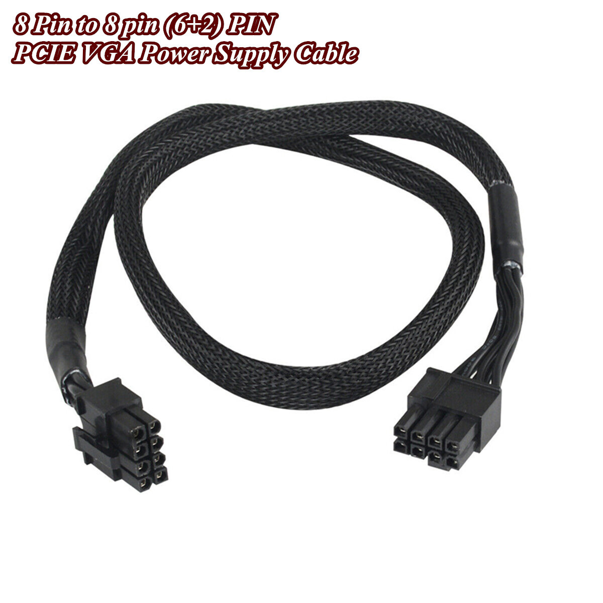 60cm 18AWG 8Pin to 8Pin (6+2)Pin PCIE VAG Power Supply Cable For EVGA Supernova