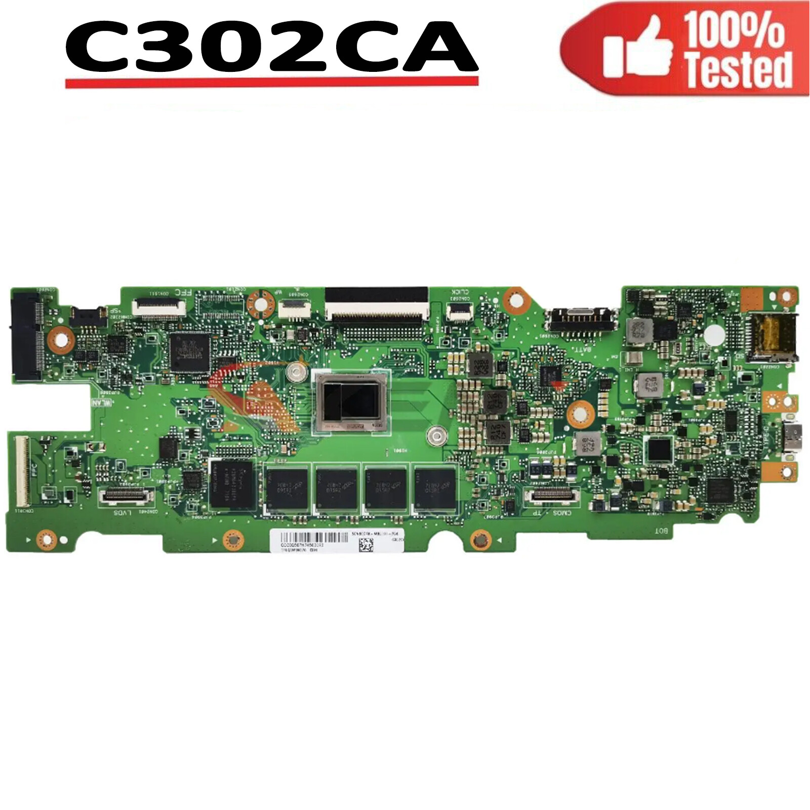 C302ca Laptop Mainboard For Asus C302 M3-6y30 M5-6y54 M7-6y75 32g/64g/128g Ssd