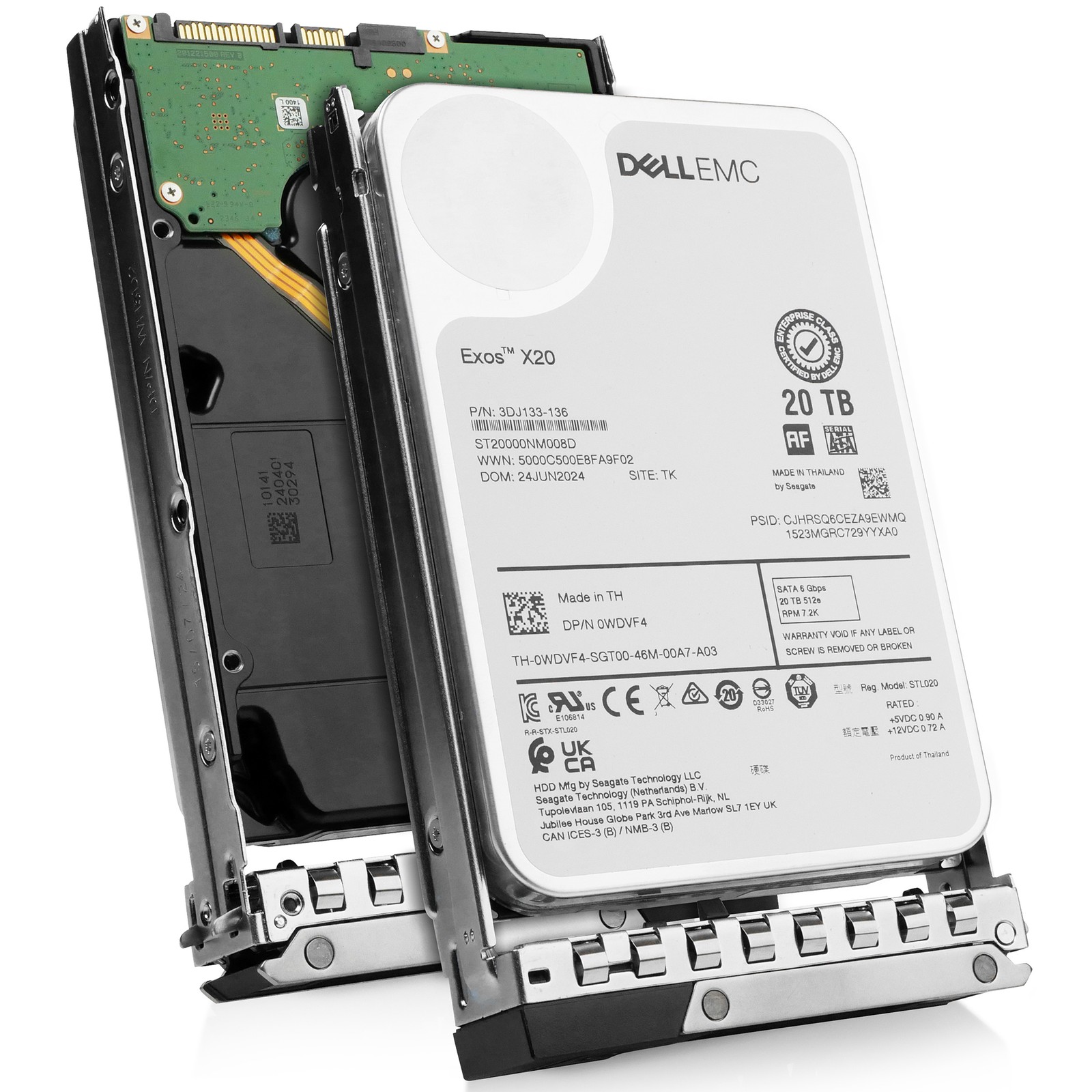 Dell 20TB 7.2K RPM SATA 6Gb/s 512e 3.5" Enterprise PowerEdge HDD 21YT3 G16
