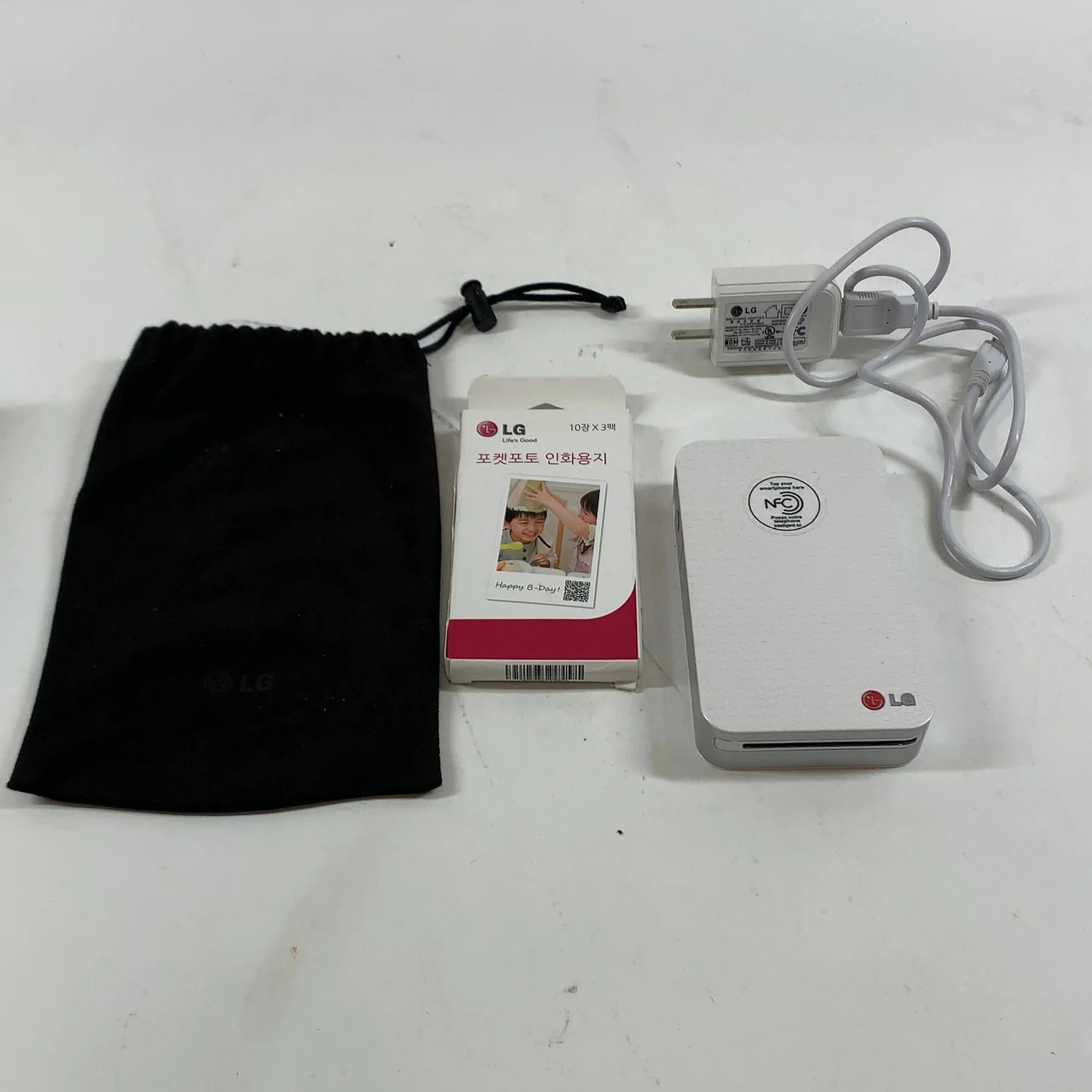 LG Pocket Photo Portable Digital Printer White PD233