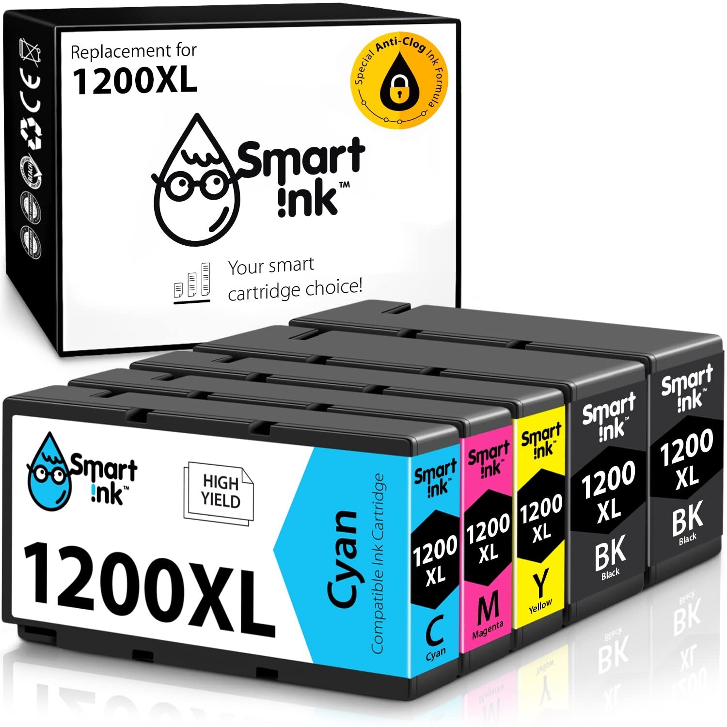 Smart Ink Compatible Ink Cartridge Replacement for Canon 1200 XL PGI 1200XL t...