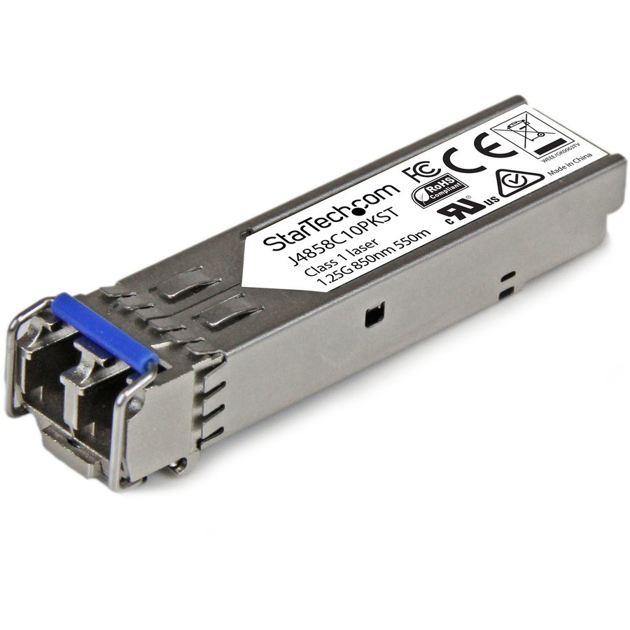 StarTech 10 pack HPE J4858C Compatible SFP Module - 1000BASE-SX - 1GE Gigabit