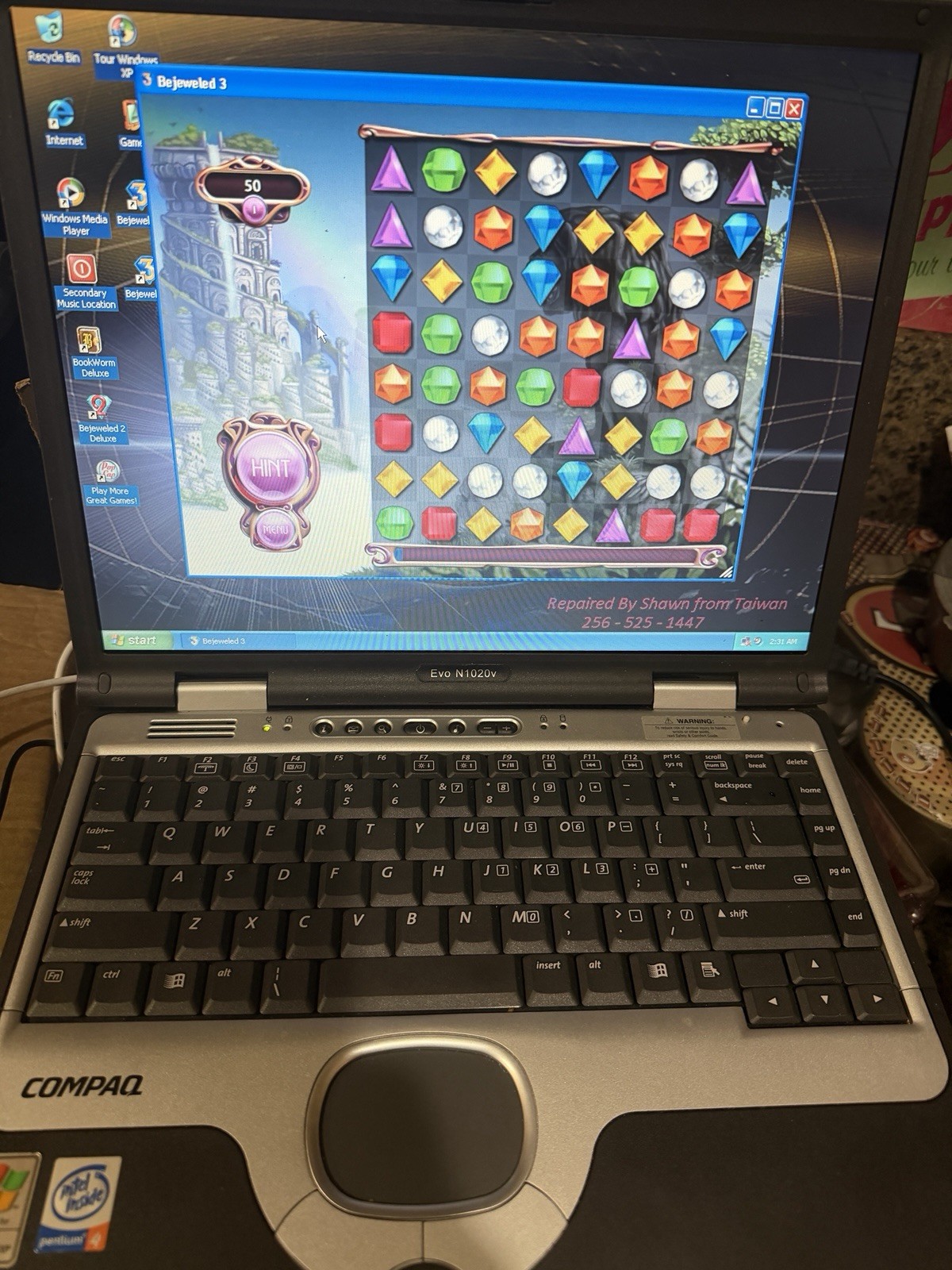 Compaq EVO N1020V 14" Laptop Intel Pentium 4 512 Mb RAM- With Games