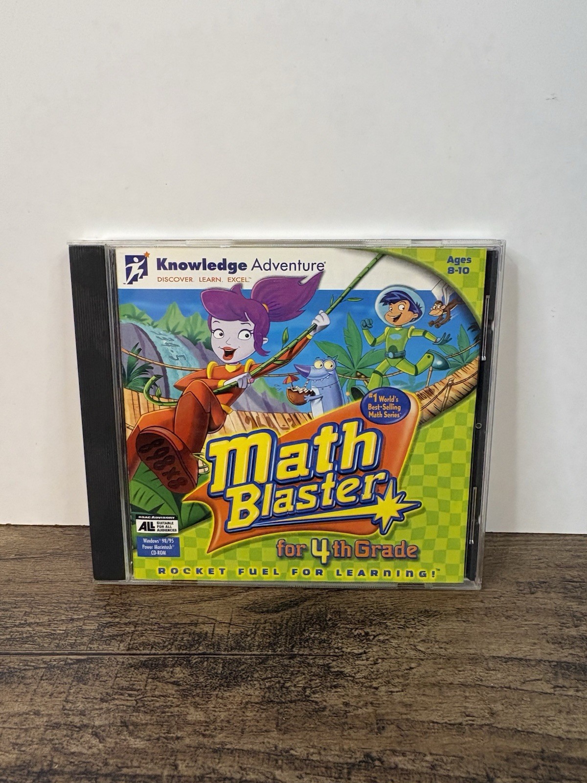 Math Blaster for 4th Grade PC MAC CD-ROM 1999 Knowledge Adventure Educational