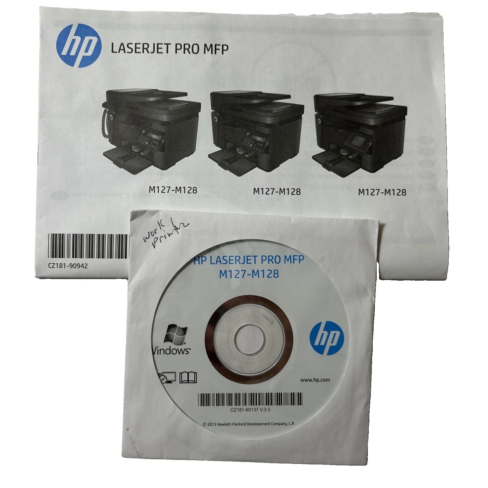 HP Laserjet Pro MFP M127-M128 Printer Driver Software CD Install Setup Windows