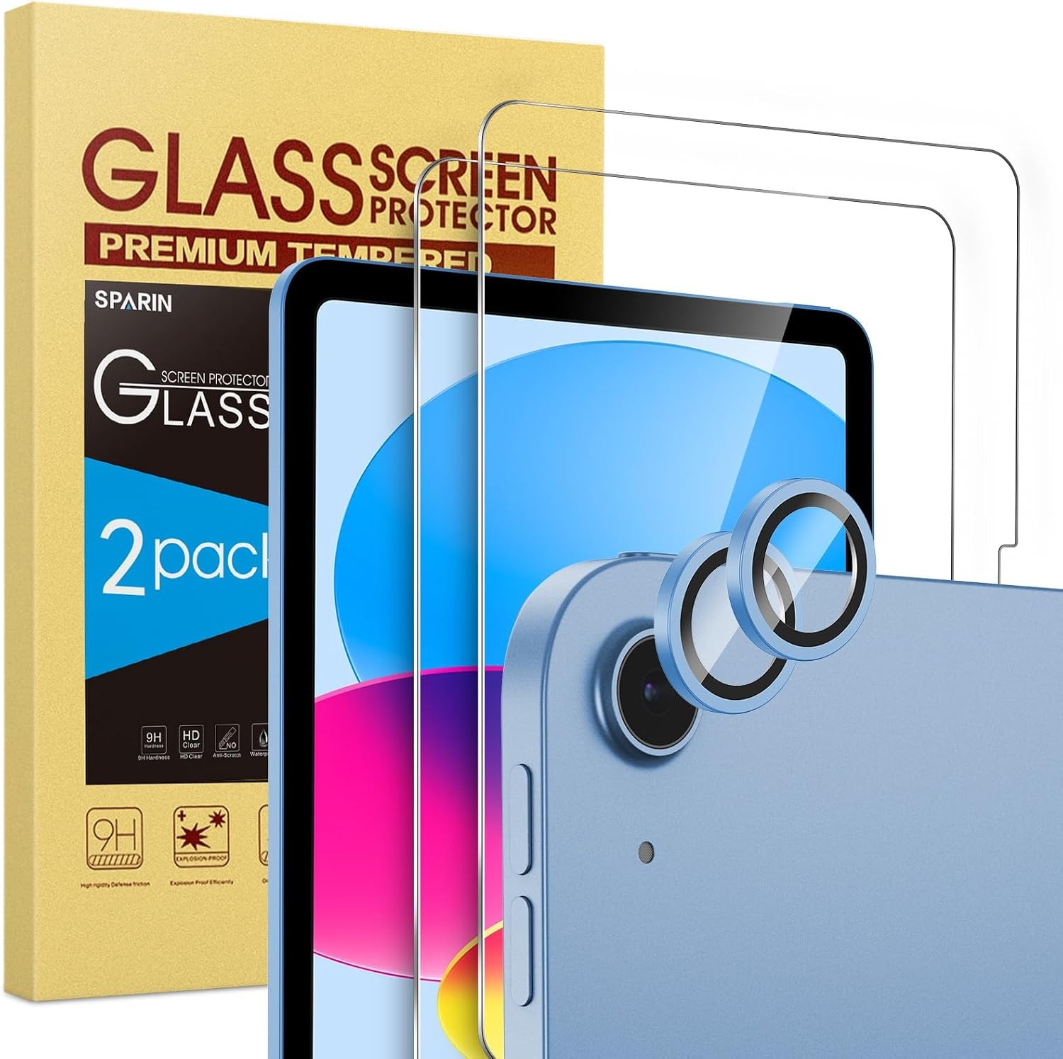 2+2 Pack Screen Protector for iPad 11”/10.9” | Tempered Glass, Anti Scratch