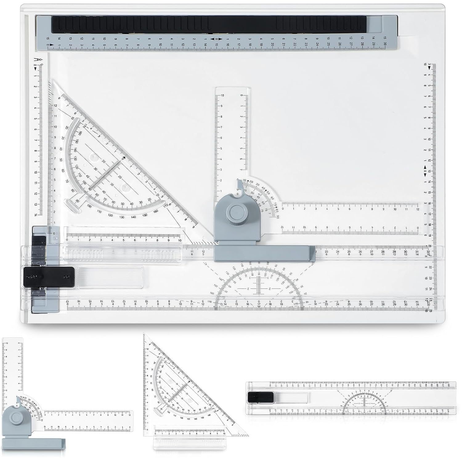 Zonon A4 Portable Drawing Board, Multi-Function Metric Drafting Table Drafting