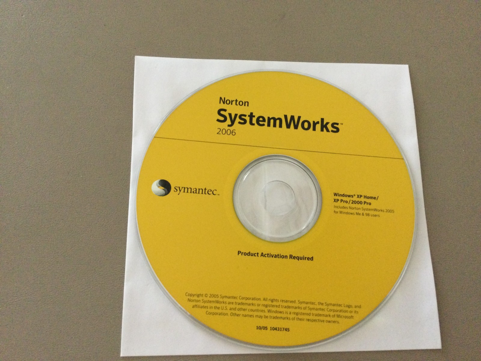 Symantec Norton SystemWorks (2006) Disk Only/No Tracking/Free Shipping