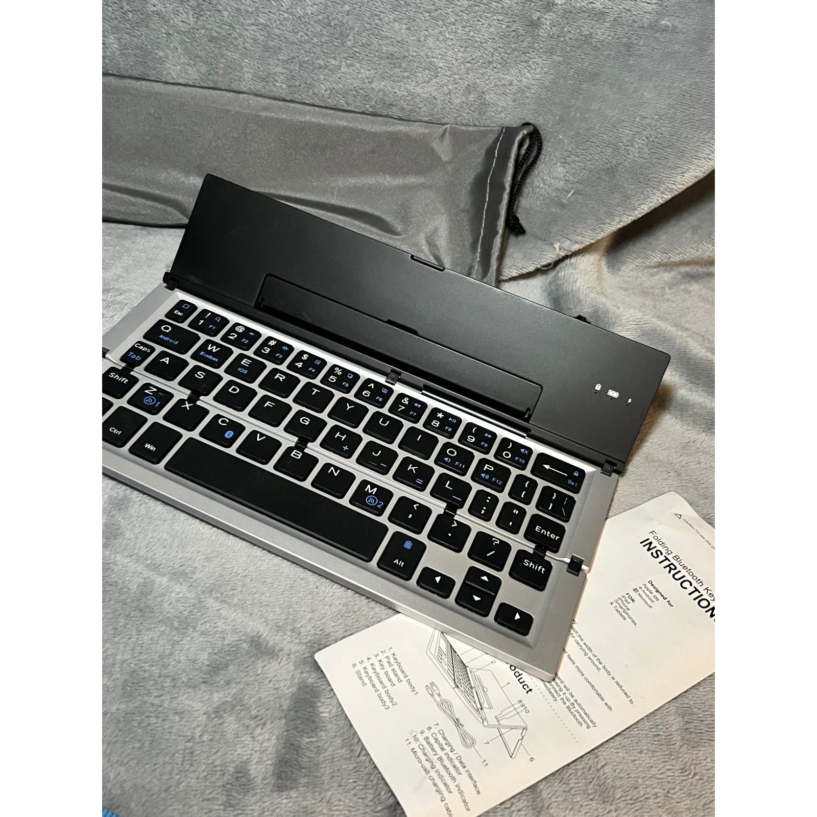 Geyes Folding Bluetooth Keyboard Portable Wireless iPad iPhone Android Tablet