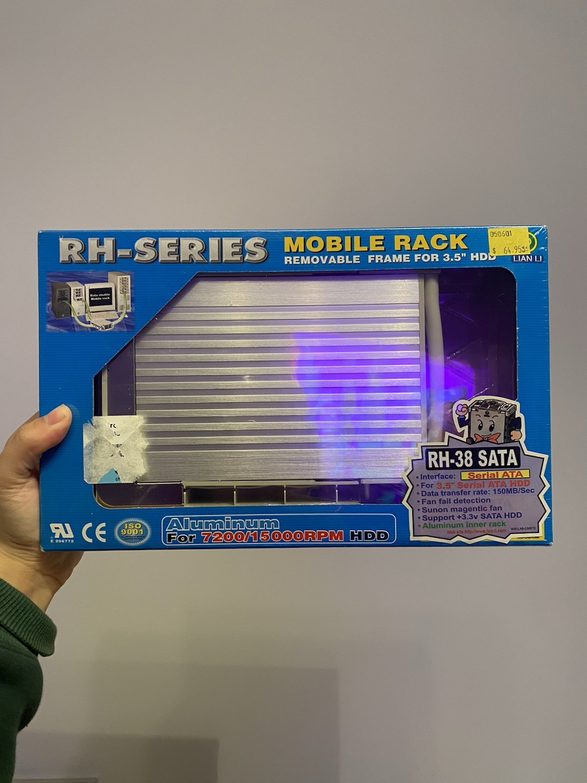 SEALED Lian Li Aluminium Mobile Rack RH-38 SATA Removable Frame For 3.5" HDD