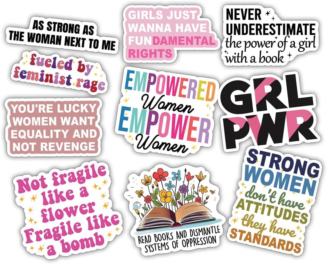 10pcs Feminist Sticker, Feminism Equality, Women’s Rights Activist, Girl Power