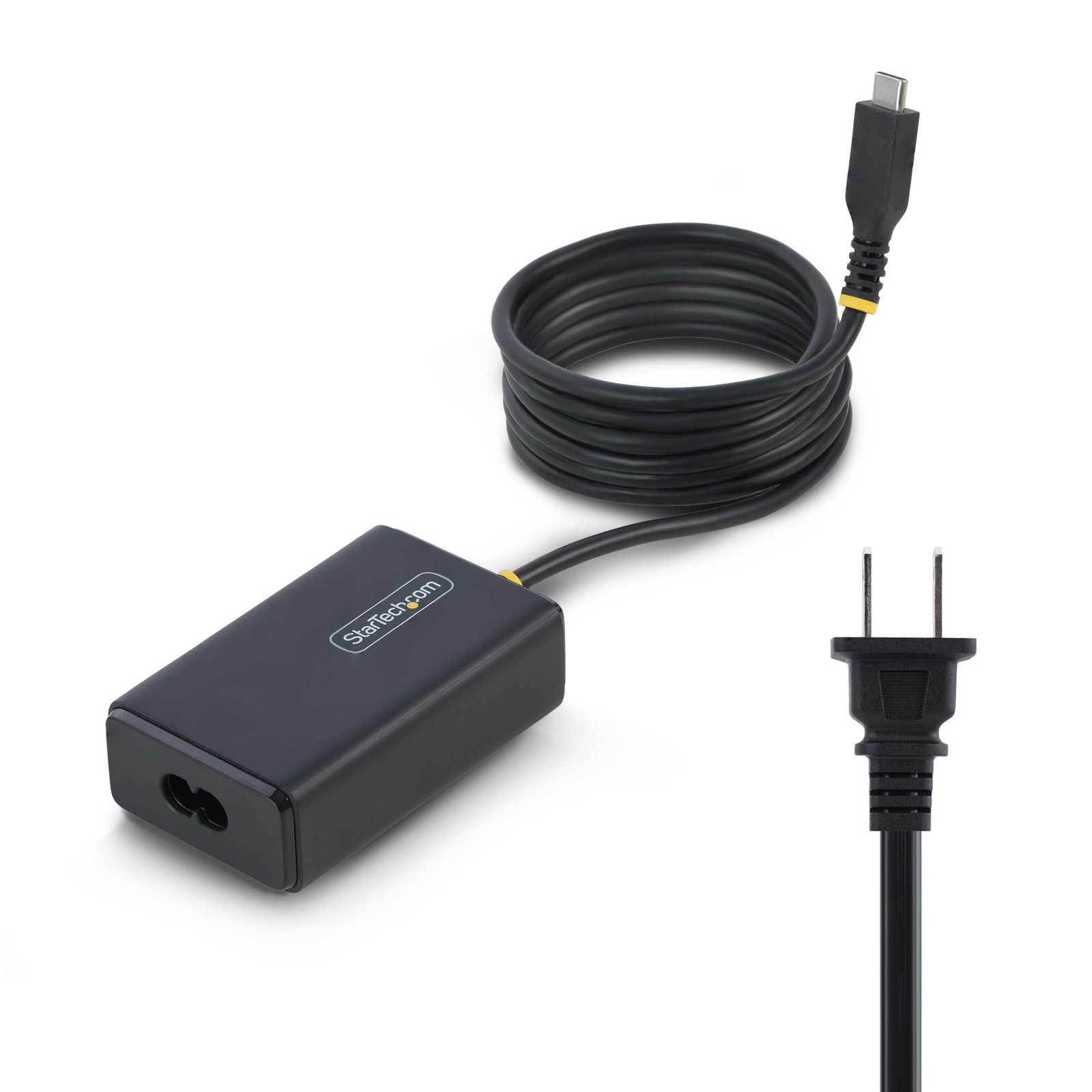 StarTech 65W USB-C Laptop Charger, Power Adapter Brick for 1" x 2.6", Black
