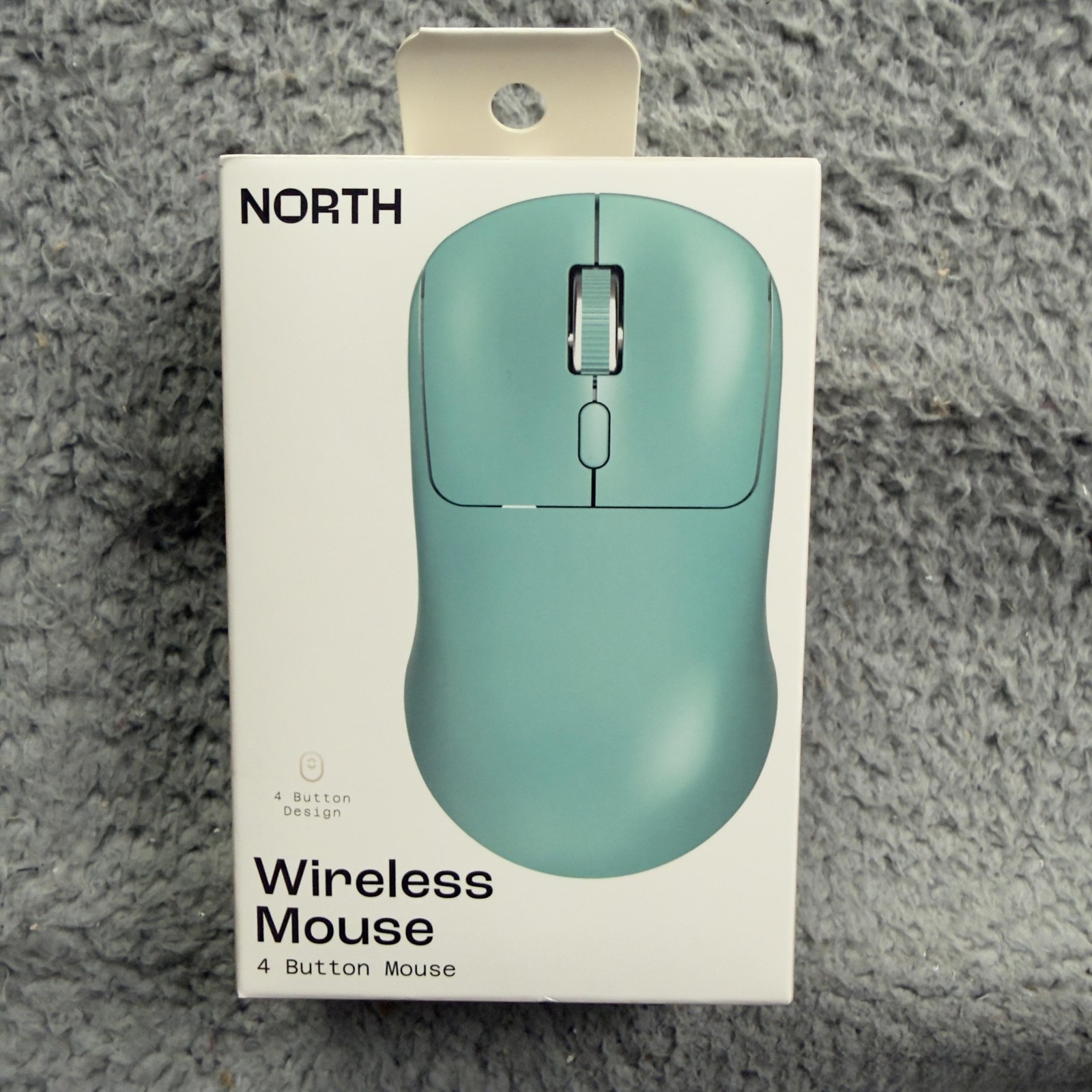NORTH Wireless Mouse Adjustable 1600 DPI 2.4GHz RF Green 4 Button PC New