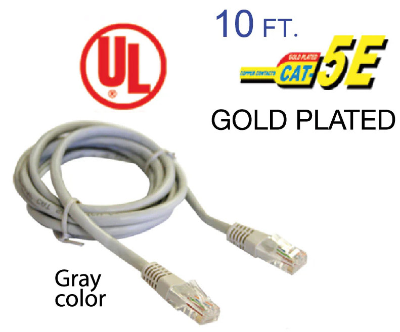 10 Ft. (3m) Cat5E Network Ethernet Cable - High Performance