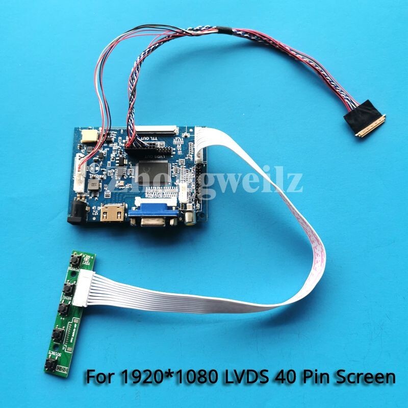 For LP156WF1-TLC1/TLF3 LVDS 40 Pin 1920x1080 VGA AV HDMI Screen LED Driver Board