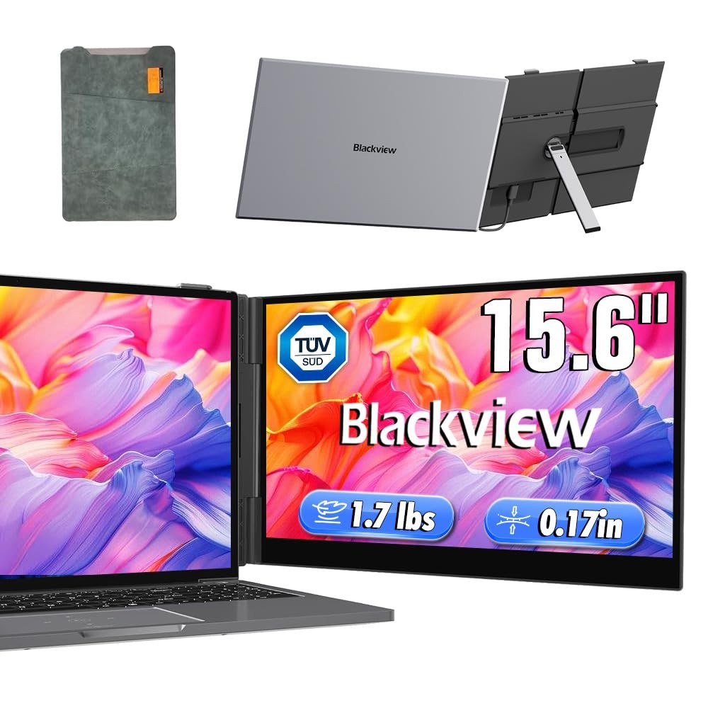 Blackview Laptop Screen Extender 15.6" FHD, 1.7lbs Ultra-Light & 0.17" SCM8