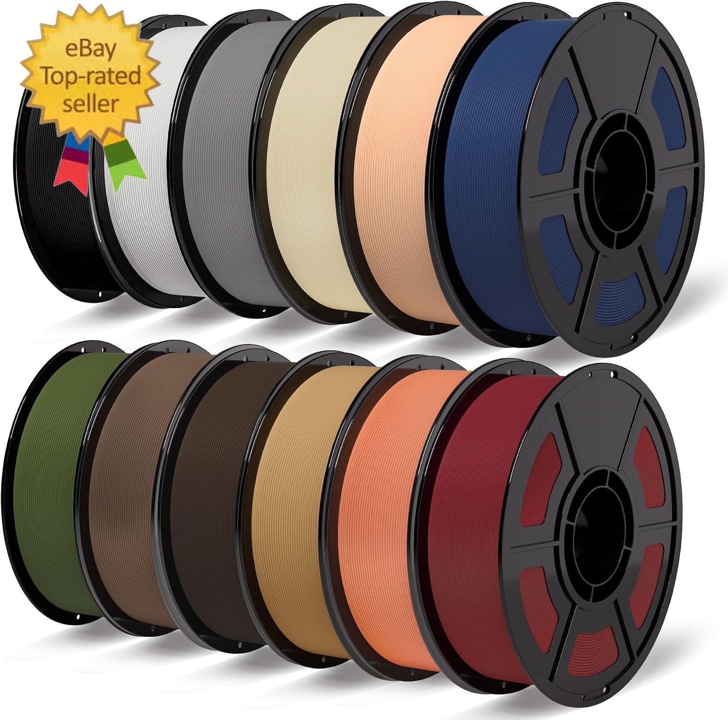 12KG Matte PLA Filament Bundle Multicolor Bulk for Bambu Lab