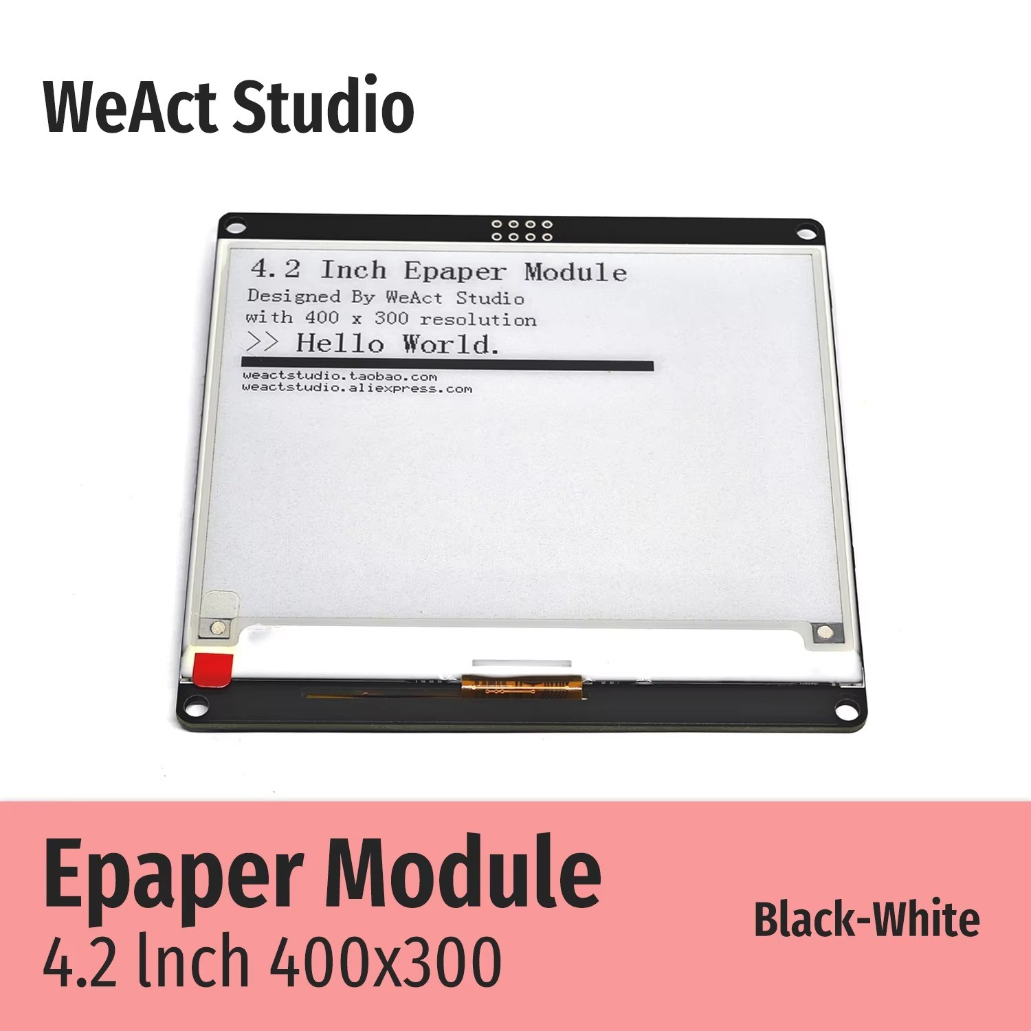 WeAct Studio 4.2" Epaper Module E-Ink Display SPI 400x300 SSD1683 ARM