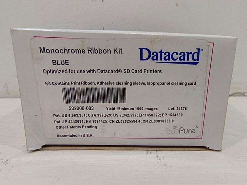 DATACARD 532000-003 MONOCHROME SD CARD PRINTER DARK BLUE RIBBON 532000-003 NEW