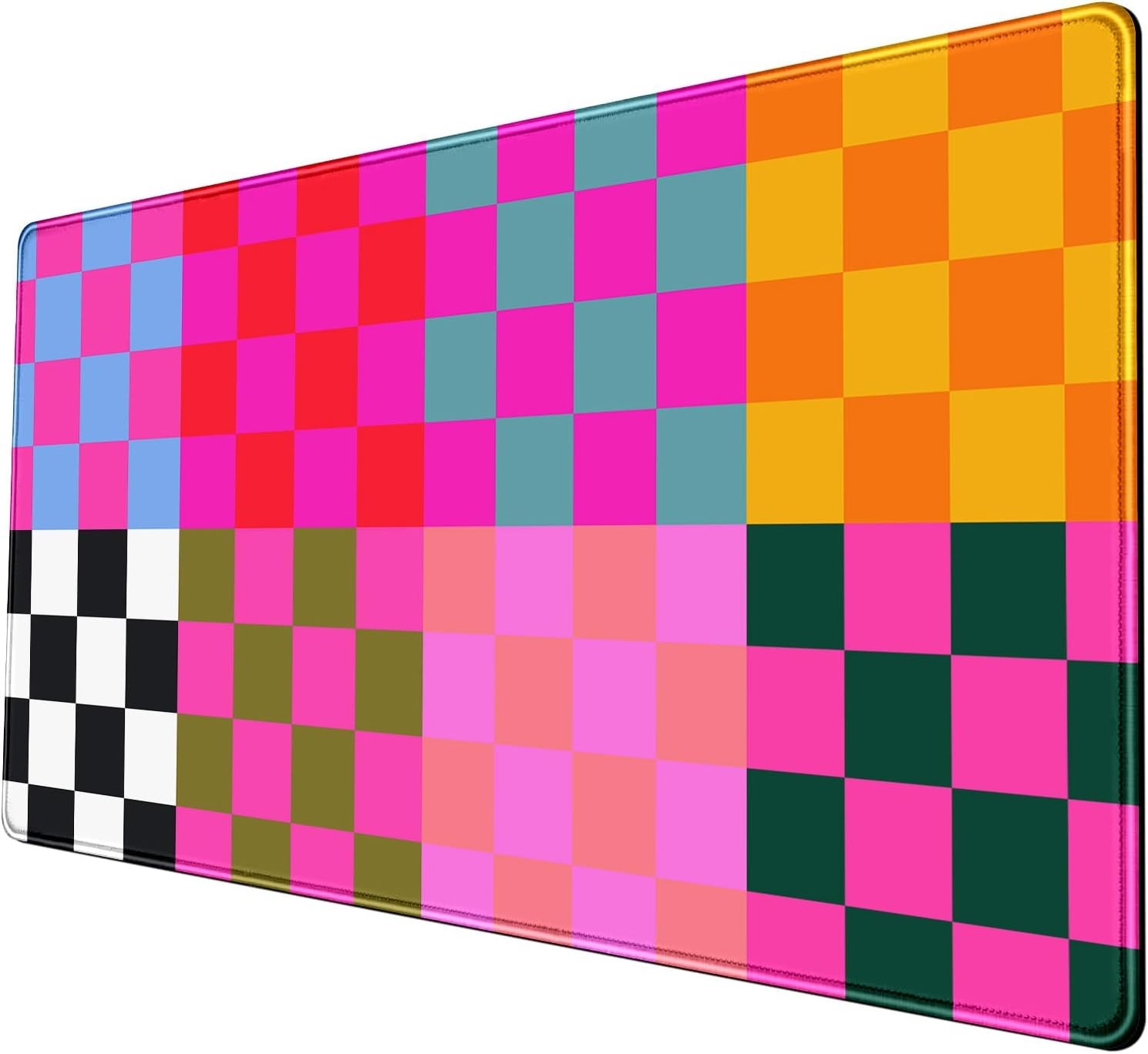 Checkered Desk Mat Pink Desk Matt for Desktop Desk Pad XXL Large Mouse Pad De...