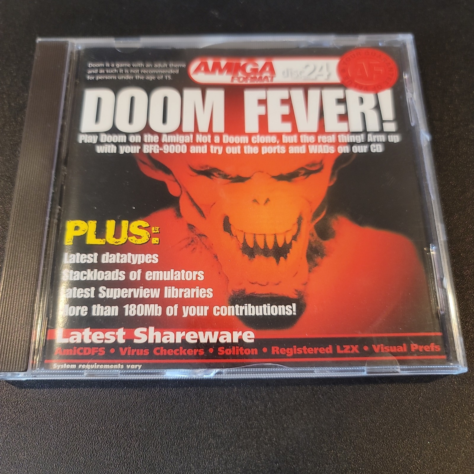 AMIGA Format Disc 24 Doom Fever c1998 Made In UK Computer Vintage Game Doom