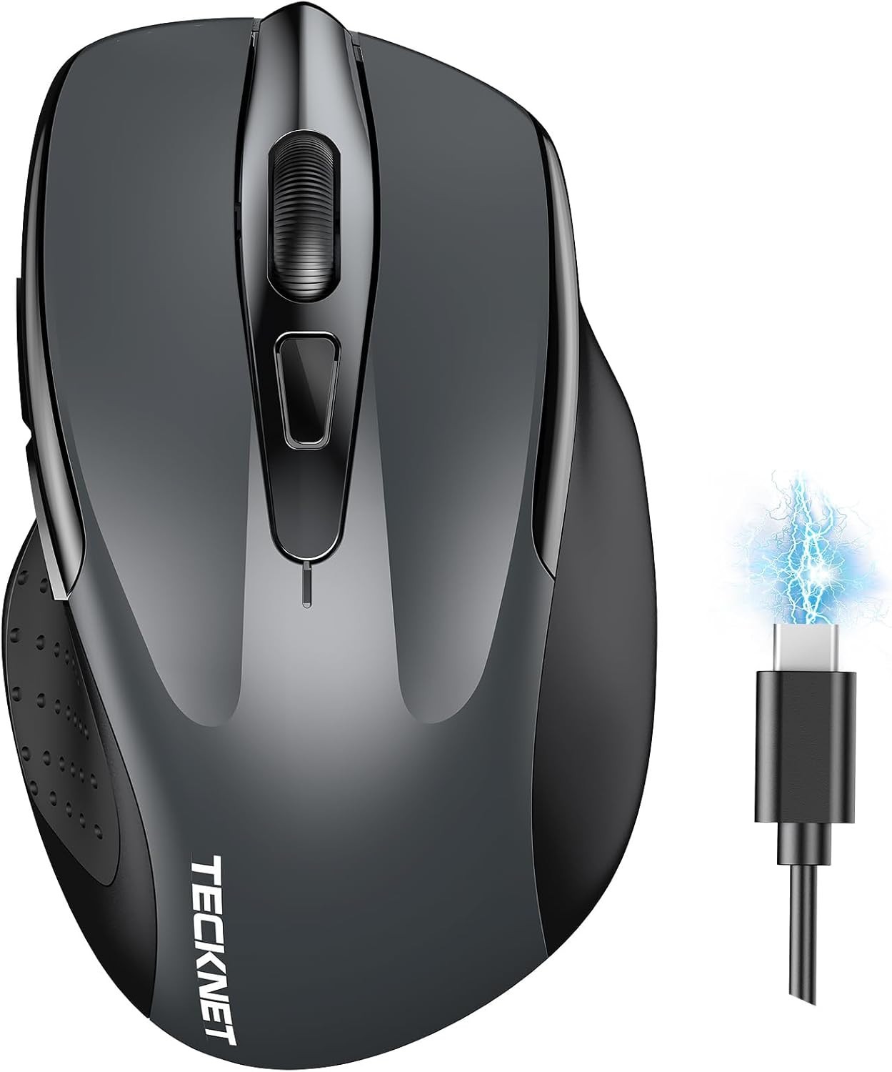 TECKNET Wireless Mouse 2.4G & BT5.0/3.0 Silent Mouse 4800 DPI Computer Mouse ...