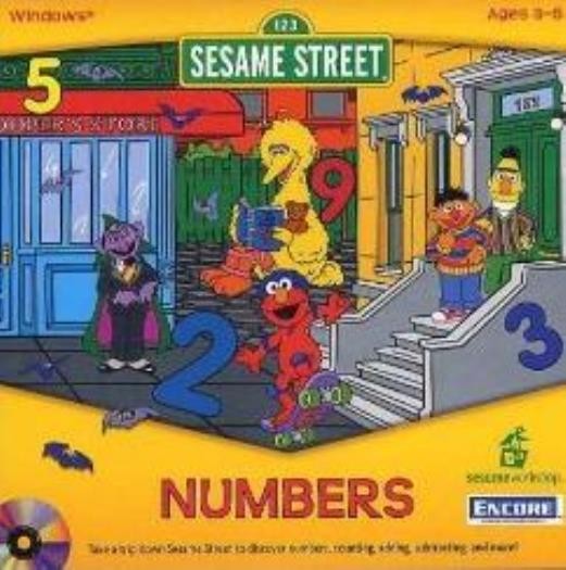 Sesame Street Numbers PC CD Elmo teaches kids to learn counting pre math skills