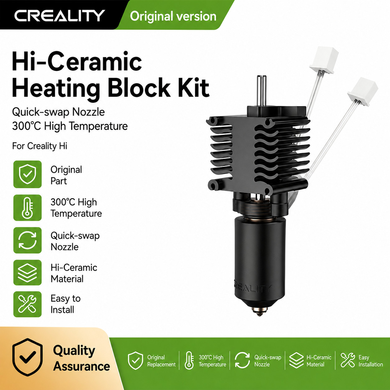 Creality Hi Ceramic Heating Block Kit Quick-swap Nozzle 300℃ High Temperature 