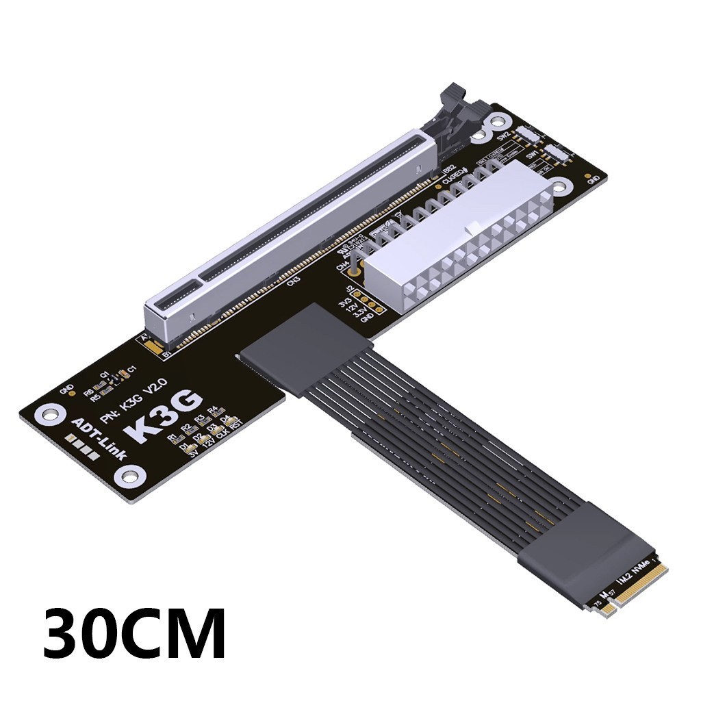 M2 NVMe Key PCI-E 5.0 X16 eGPU Adapter Cable -Notebook  Graphics Card External