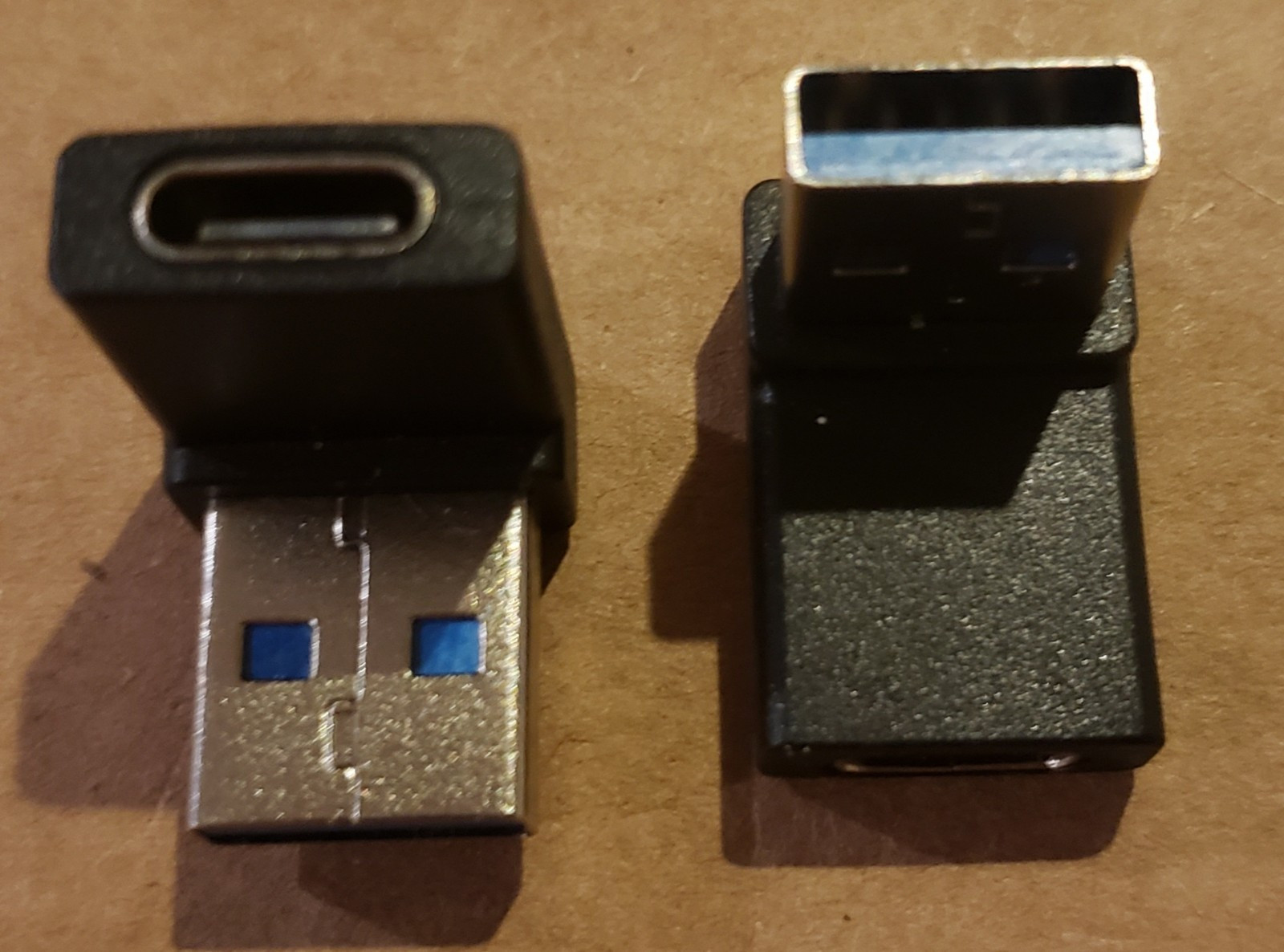 2Pack Right Angle USB Type-C Female Adapter 90 Degree To USB Male  Adapter