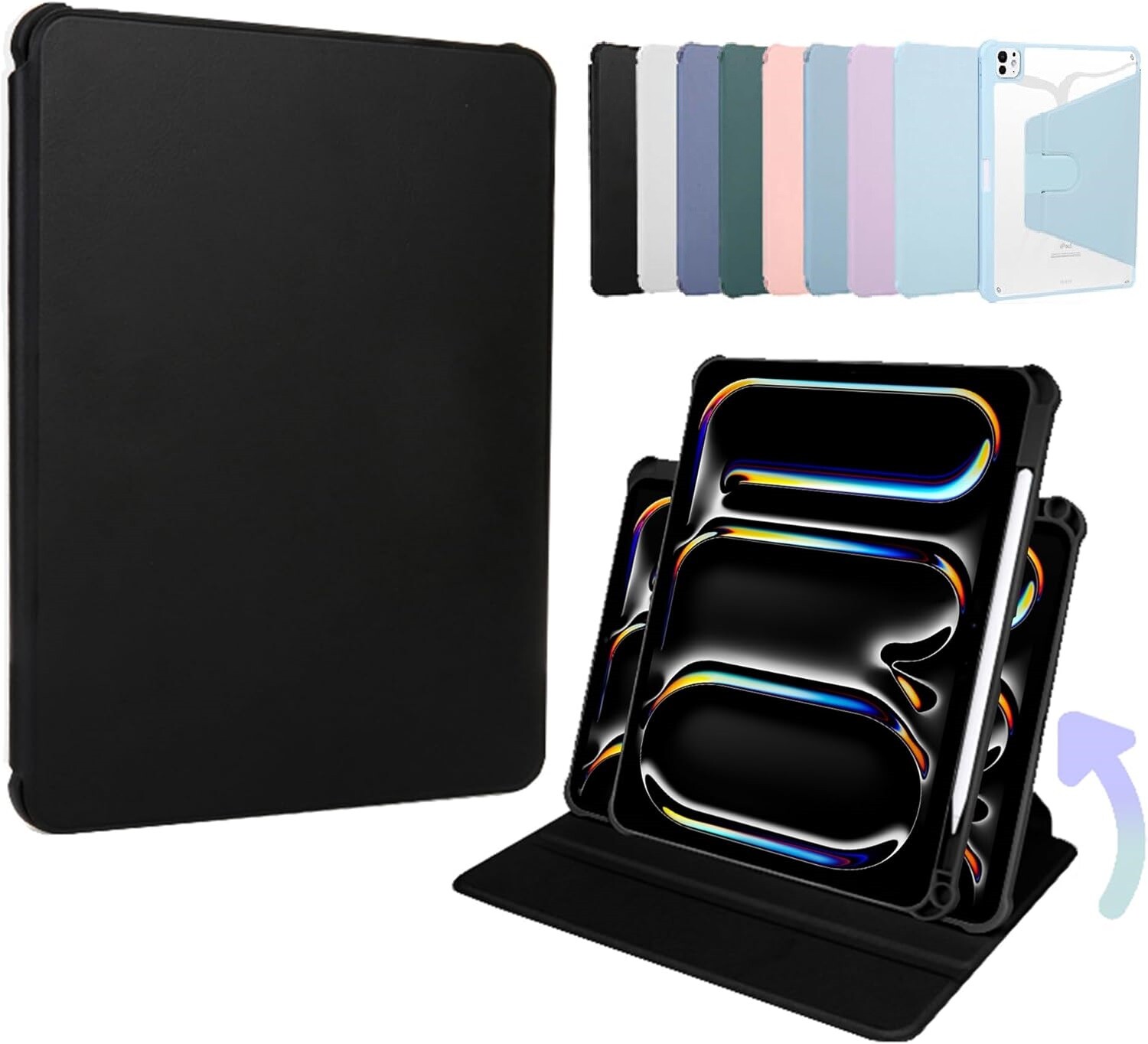 Rotating Case For 10.9" 11" 13" iPad Air /iPad Pro 8th 7th 6th 5th 4th 3rd Gen