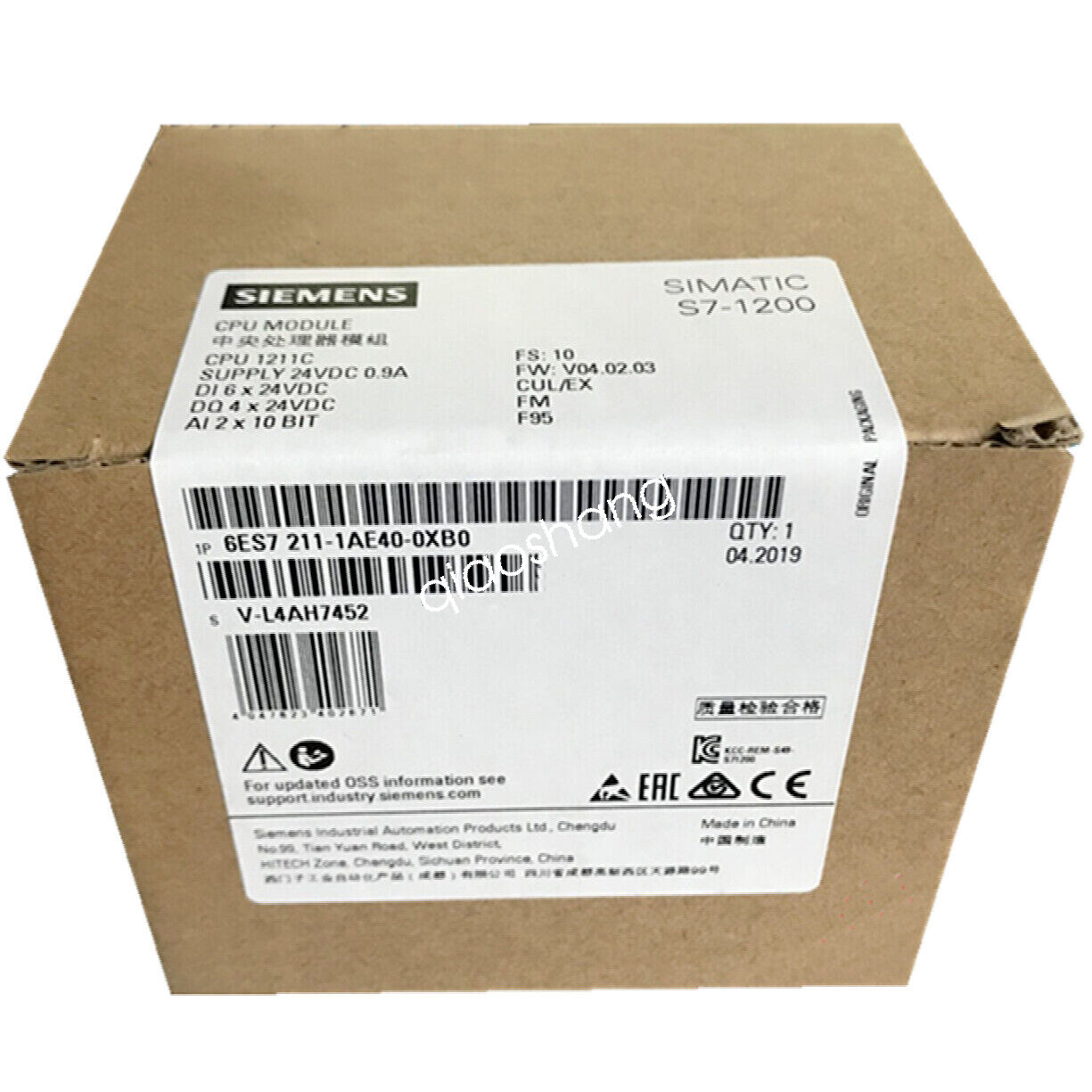 NEW Siemens 6ES7211-1AE40-0XB0 SIMATIC CPU Module FedEx or DHL