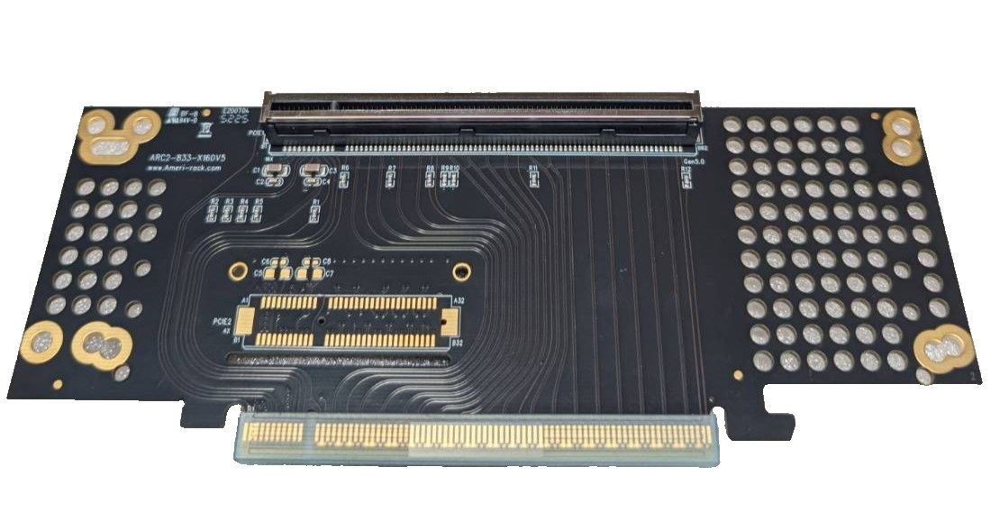 PCI Express PCIE 5.0 / 4.0 x16 2U Riser Card for NVIDIA RTX Video Cards