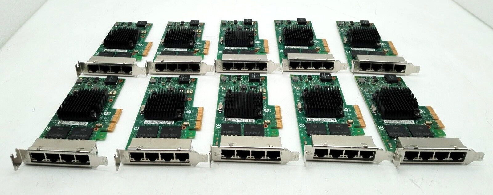 LOT OF 10 SUN ORACLE 7048474 7070195 QUAD-PORT INTEL I350-T4 ETHERNET ADAPTERS
