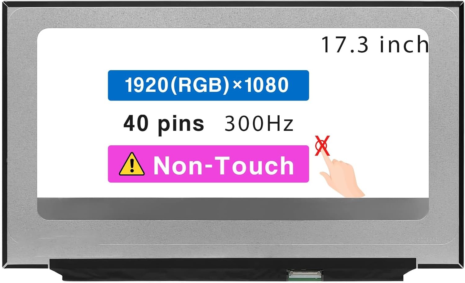 LCD Screen for MSI Stealth GS76 11UE 11UG 11UH FHD 300HZ LCD Non-Touch Display