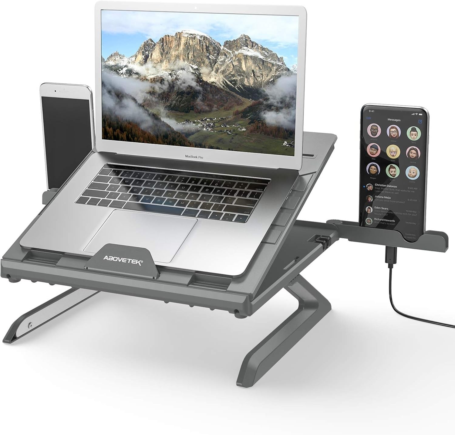 Laptop Stand Riser - 9 Height/Angle Adjustable, Portable Laptop Riser Foldable
