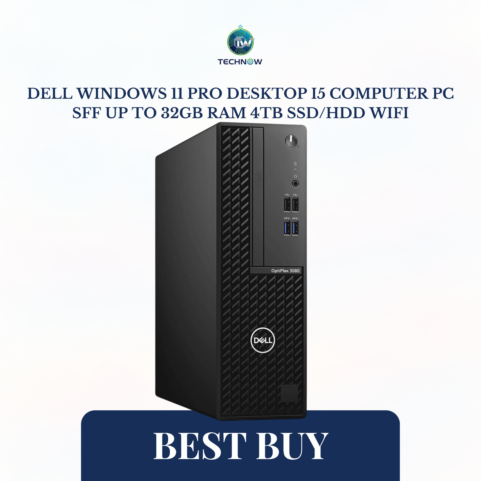 Dell Windows 11 Pro Desktop i5 Computer PC SFF Up To 32GB RAM 4TB SSD/HDD WIFI
