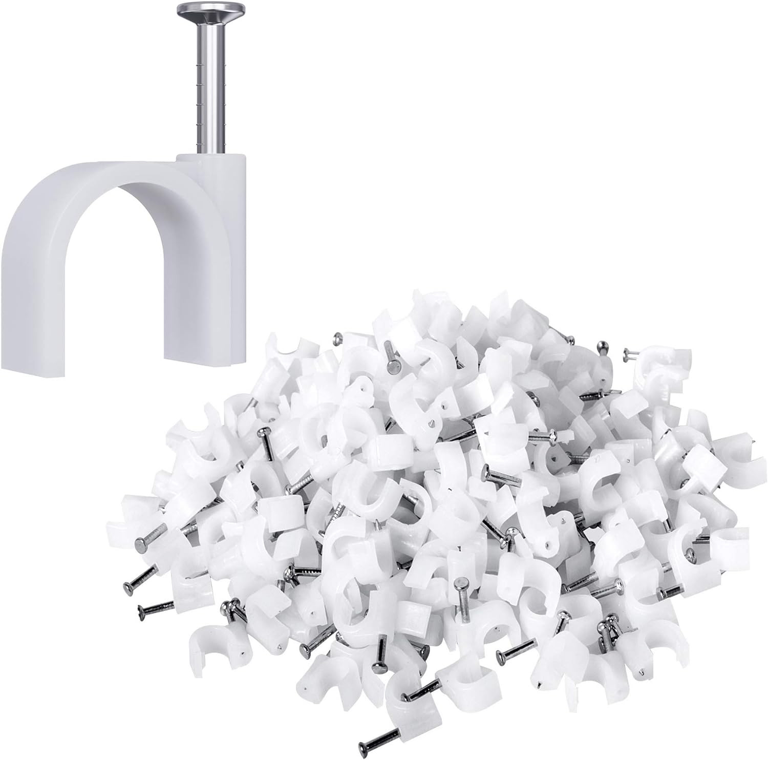 200 Pcs Cable Clips Nail In, Cord Clips Ethernet Cables Wire Wall Clips Cable St