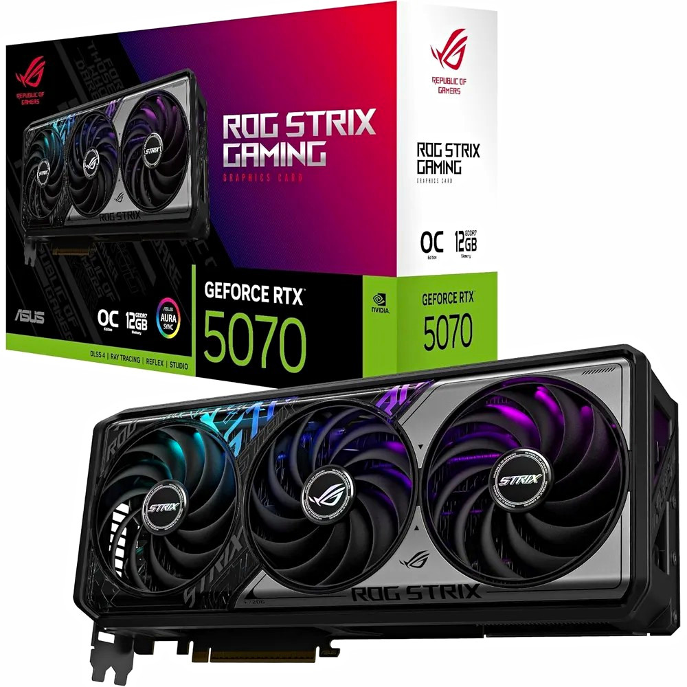 ASUS ROG Strix GeForce RTX 5070 OC 12GB GDDR7 RGB HDMI/DP Graphics Card