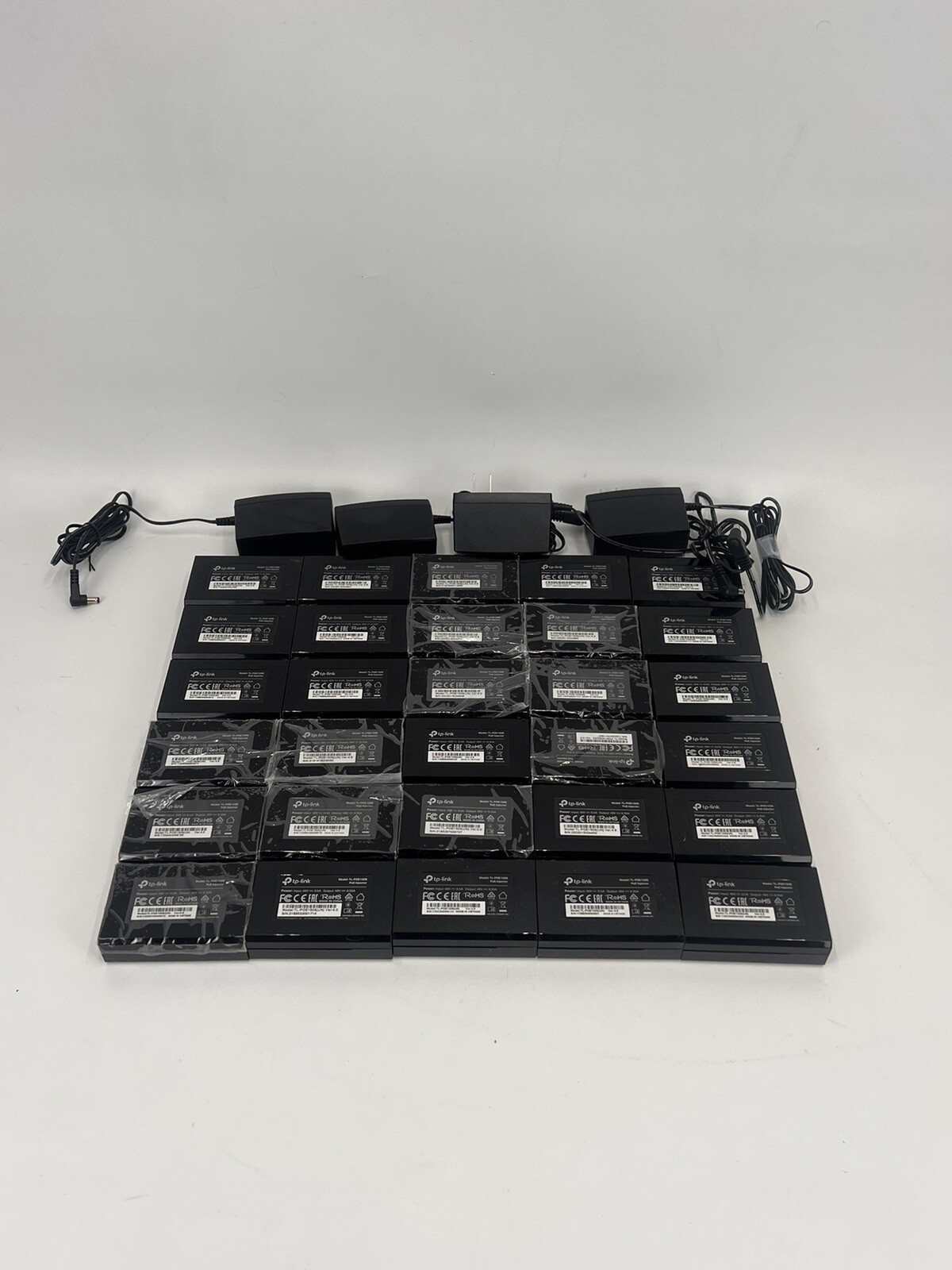 LOT  OF 30 - TP-LINK TL-PoE150S Gigabit PoE Injector Adapter