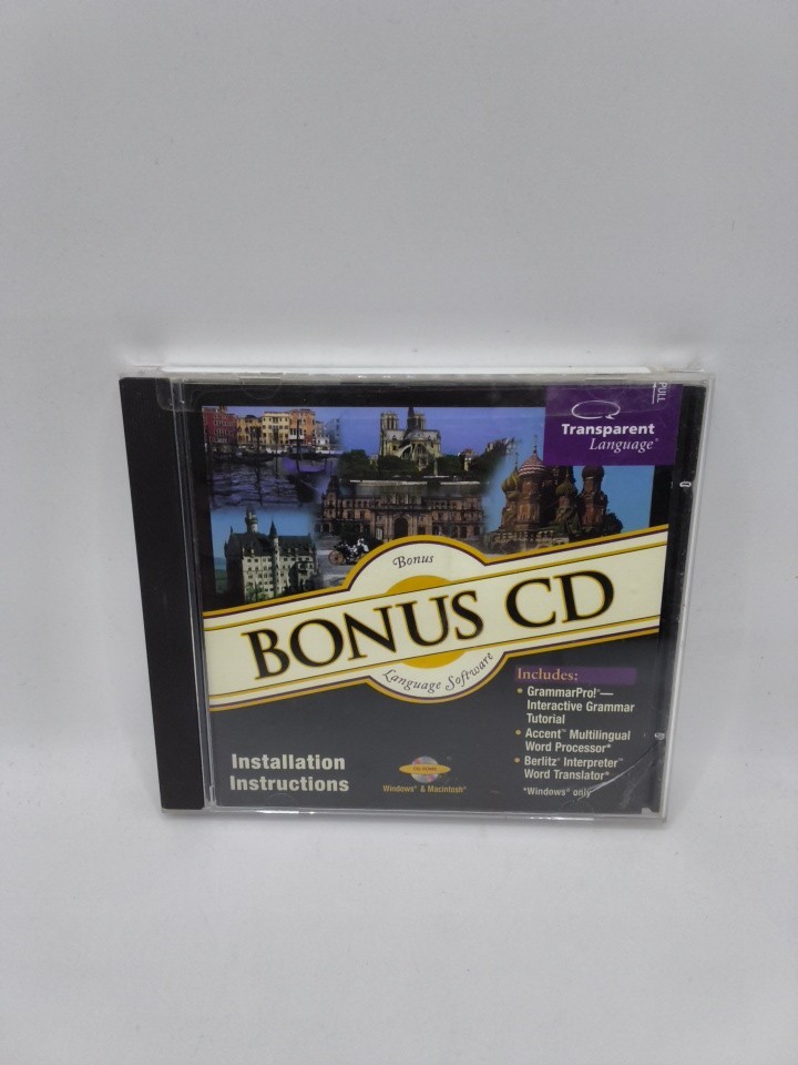 Transparent Language Bonus CD CD-Rom  Software