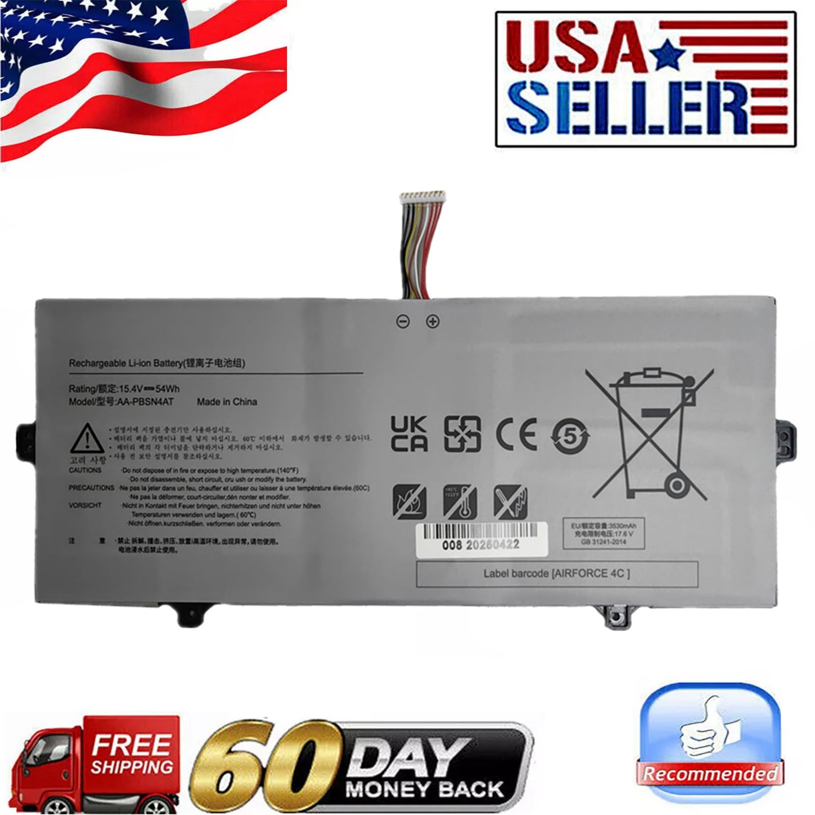 New For Samsung NP750TDA 3530mAh 15.4V 54Wh Laptop Battery | AA-PBSN4AT |