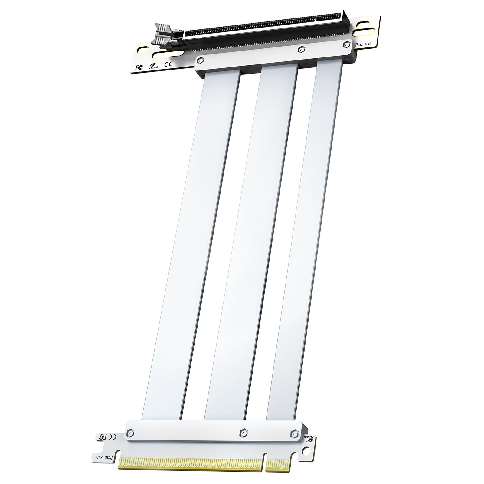 JEYI PCIe 5.0 Riser Cable Vertical GPU Mount White 15cm