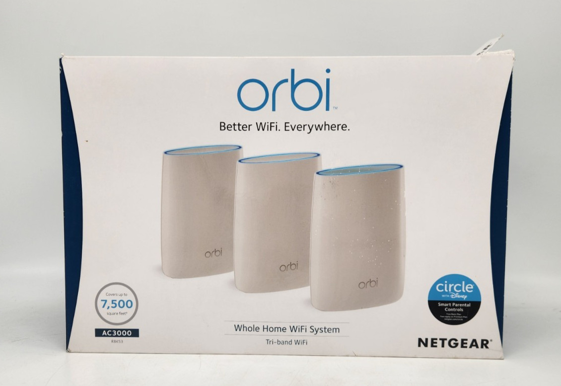NETGEAR RBK53 Orbi AC3000 Tri-band WiFi System