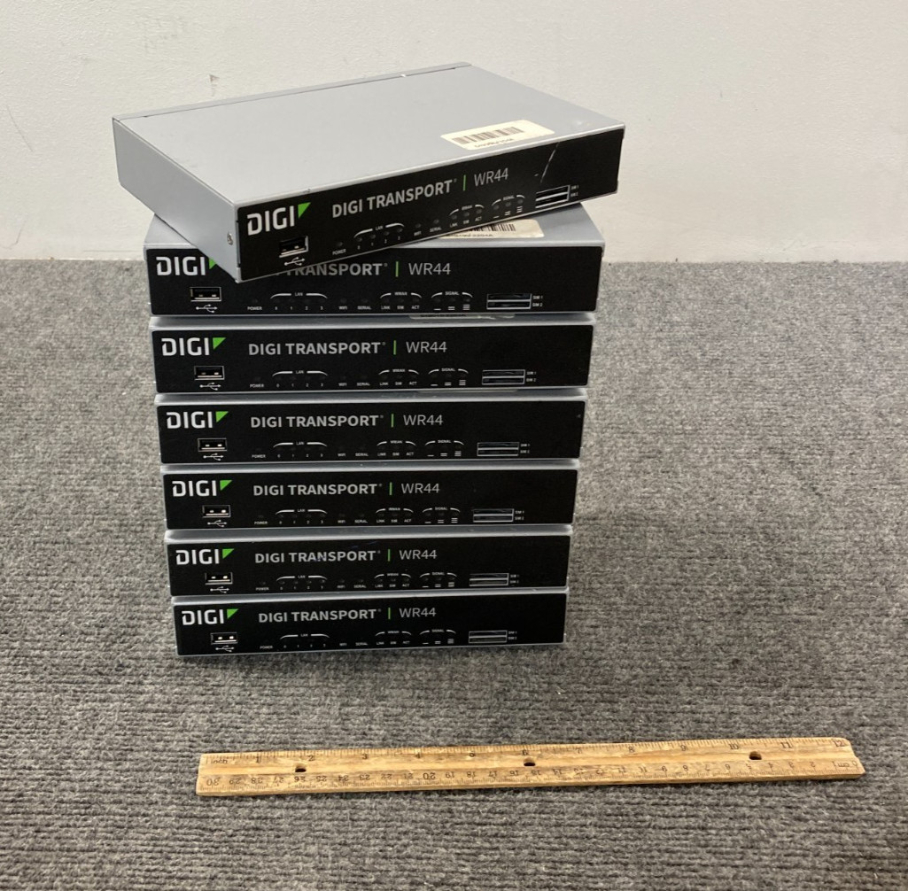Lot of 7 Digi TransPort WR44 Cellular Router LTE To WiFi (Units Only)