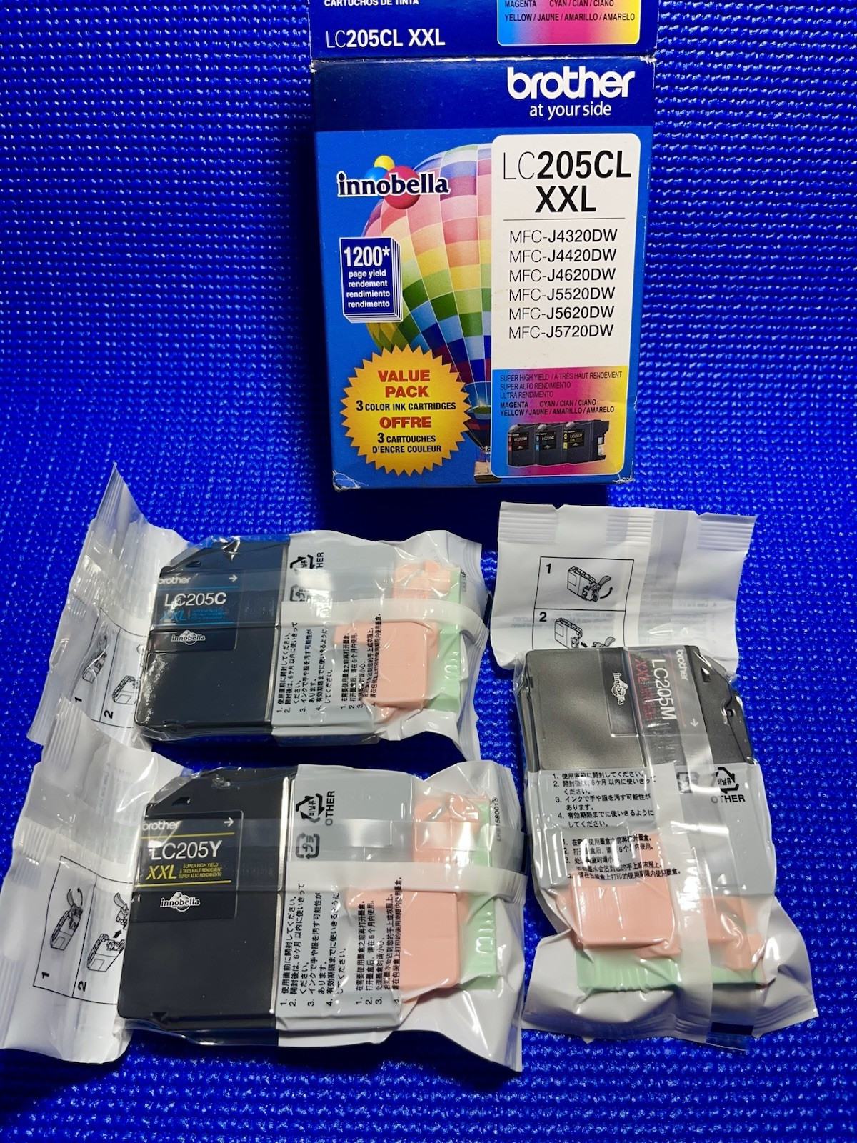 Brother Genuine Super High-yield Color Printer Ink Cartridge LC205CL XXL 10/2022