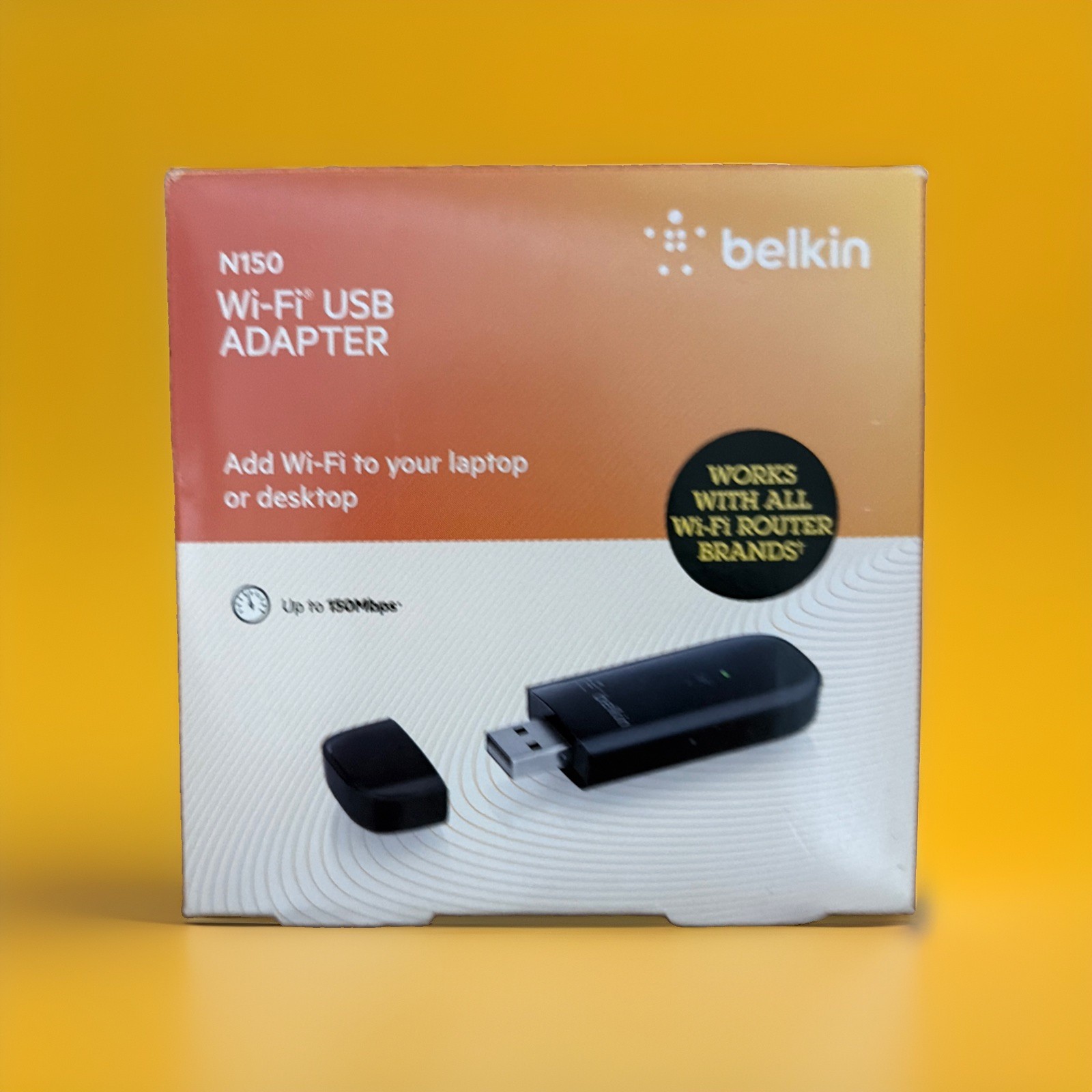BELKIN N150 WIRELESS USB ADAPTER 150Mbps FOR DESKTOP LAPTOPS, NEW SEALED