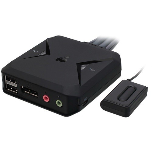 IOGEAR 2-Port USB DisplayPort Cable KVM Switch GCS52DP 4K - New in Box