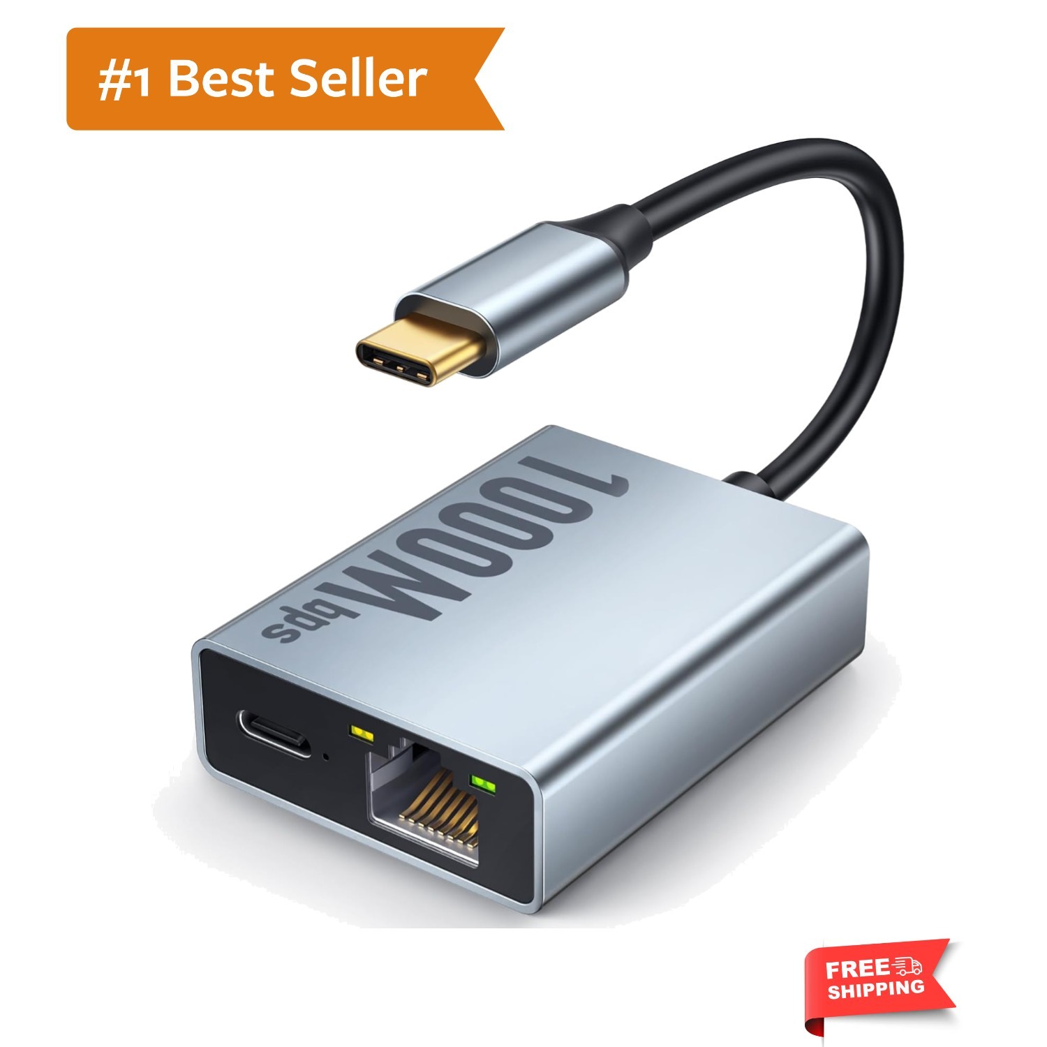 1000Mbps USB Type C to RJ45 Ethernet Adapter for Chromecast & Streaming Devices